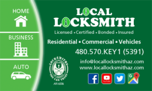 Local Locksmith Business Cards